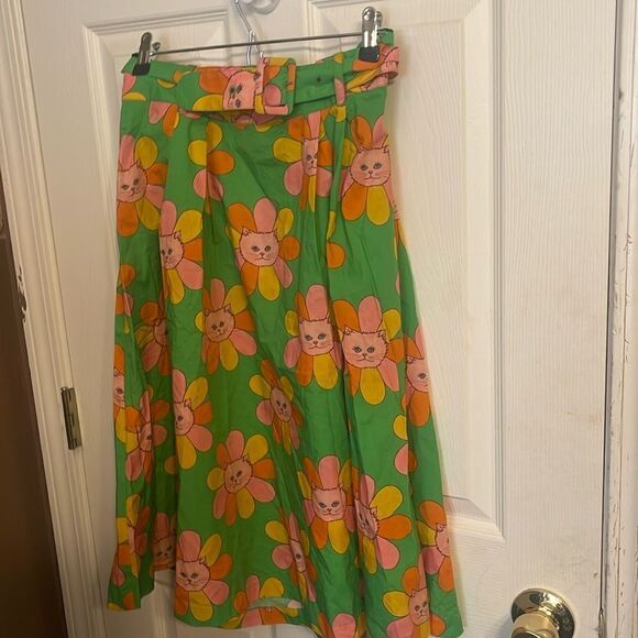 🌼 NWT Modcloth x Marisol Muro ProperlyPreened A-Line Skirt Size 10 - Picture 1 of 12